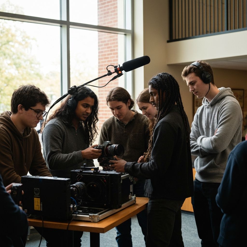 Students creating films
